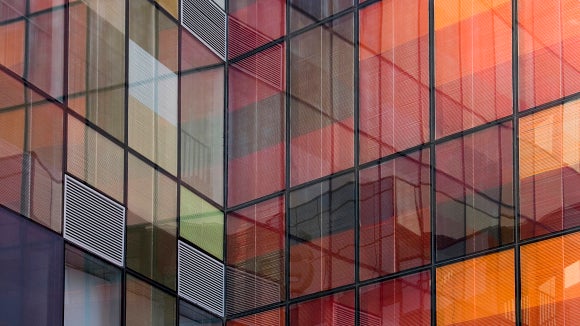 red-orange-building-reflection