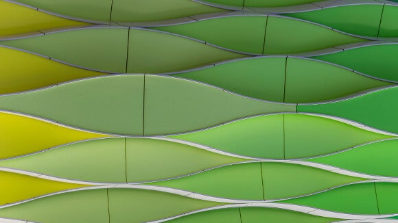 Moderne Architektur grün gelb