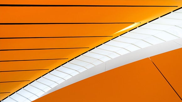 Moderne Architektur orange